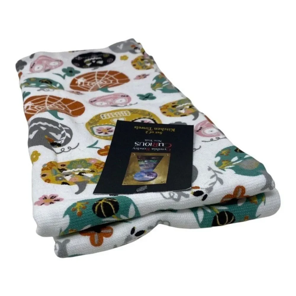 2 Cynthia Rowley Halloween Kitchen Towels 20’’ X 28’’ Pumpkins Jack O‎ Lantern